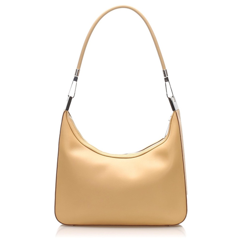 GUCCI Beige Brown Tan Leather Shoulder Bag